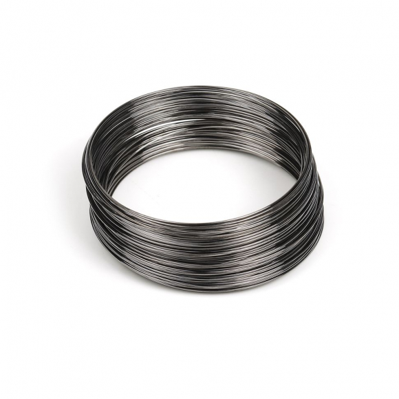 Проволока с Памятью "Мемори" стальная для браслетов ?0,6мм арт.ТВ HET-17 цв.черный никель 100 витков