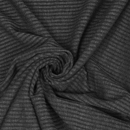 Ткань трикотаж лапша 320 г/м? 62% пэ, 30% вискоза, 8% спандекс шир.160 см арт.С.1906.01 цв.темно-серый рул.30м