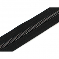 Молния рулонная металл №5СТ черный никель цв.D580 черный уп.5м