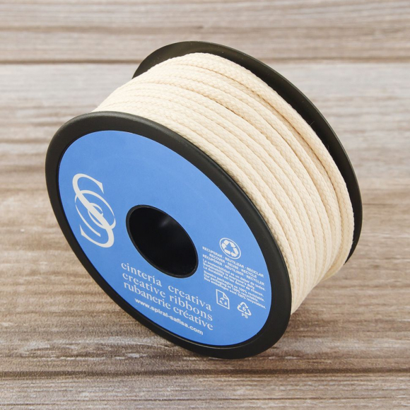 Шнур плетеный SPIRAL ( SAFISA), 4 мм, 25 м, цвет кремовый