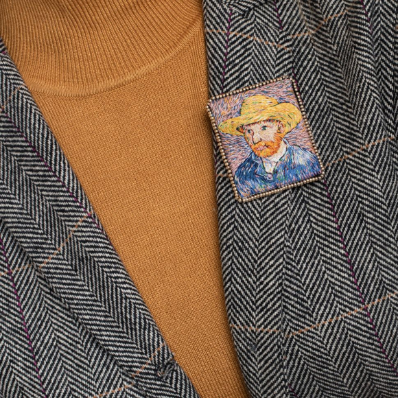 Набор для вышивания PANNA Живая картина арт. MET-JK-2260 Брошь. Автопортрет в соломенной шляпе 5х6 см