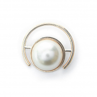 Булавка декоративная Кольцо с жемчугом арт.UF.SH-6 цв.золото уп.5шт ?35мм бусина 20мм