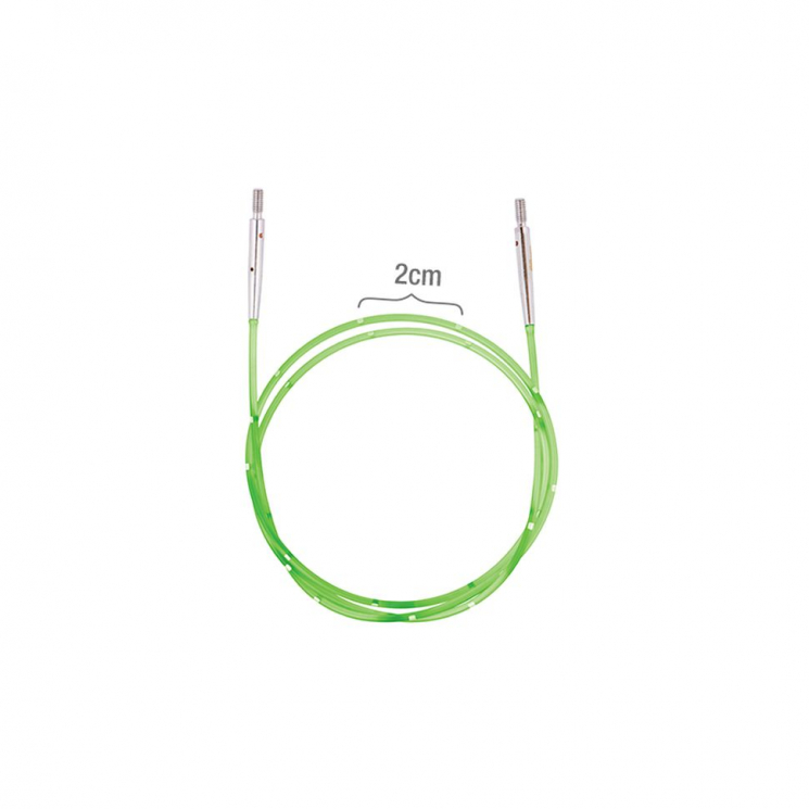 42177 Knit Pro Тросик для съемных спиц SmartStix, длина 126см (готовая длина спиц 150см), неоновый зеленый
