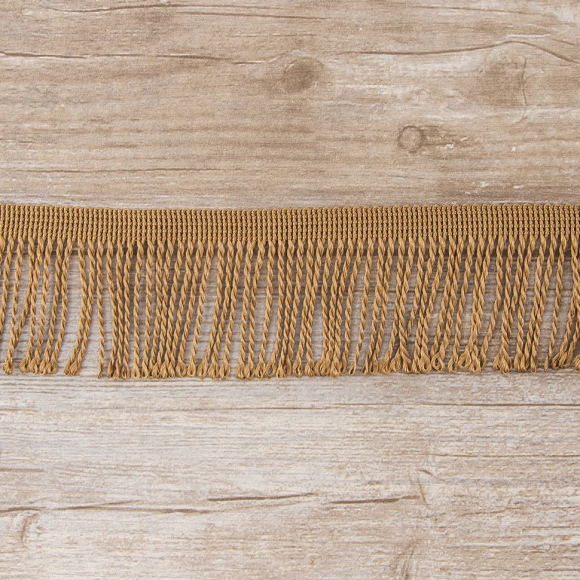 Бахрома витая, 60 мм, цвет темно-бежевый теплый