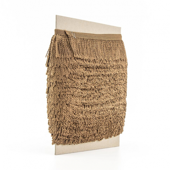 Бахрома витая, 60 мм, цвет темно-бежевый теплый