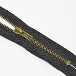 Молния MaxZipper джинсовая антик №5, 18см н/р цв.F322 черный уп.50шт