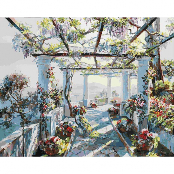 Картины по номерам Белоснежка арт.БЛ.107-AB Павлин 40х50 см