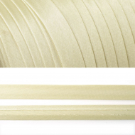 Косая бейка TBY атласная шир.15мм цв.F276 (6453) св.бежевый уп.132 м