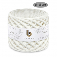 Пряжа трикотажная 100м, 300г, ширина 6-8мм цв.3005 слоновая кость
