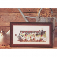 Набор для вышивания OEHLENSCHLAGER арт.76628 Белые курицы 22х42 см Набор для вышивания OEHLENSCHLAGER арт.76628 Белые курицы 22х42 см