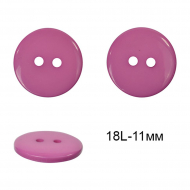 Пуговицы пластик арт.TBY.376.11.BP цв.ярк.розовый, 18L-11мм, 2 прокола, 200шт