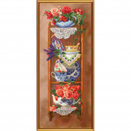 Набор для вышивания бисером НОВА СЛОБОДА арт.ННД4076 Нежная гжель 20х48 см