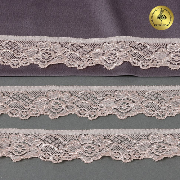 Кружево-стрейч KRUZHEVO арт.TBY.L839 шир.30мм цв.S098 капучино уп.50м