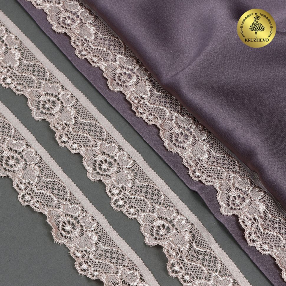 Кружево-стрейч KRUZHEVO арт.TBY.L839 шир.30мм цв.S098 капучино уп.50м