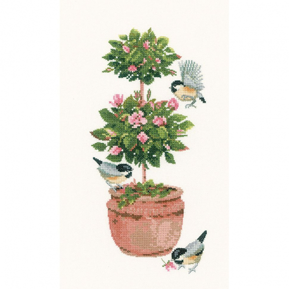 Набор для вышивания HERITAGE арт.VPTR930E Топиарий Роза 11,5х24,5 см