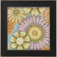 Набор для вышивания бисером MILL HILL Голубые цветы 1 19,6х19,6 см