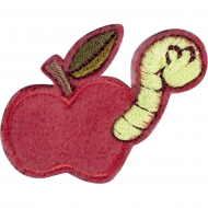 Термоаппликация "Яблоко с червячком"