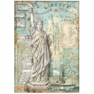 182027_Бумага рисовая "Sir Vagabond Aviator Statue of Liberty"