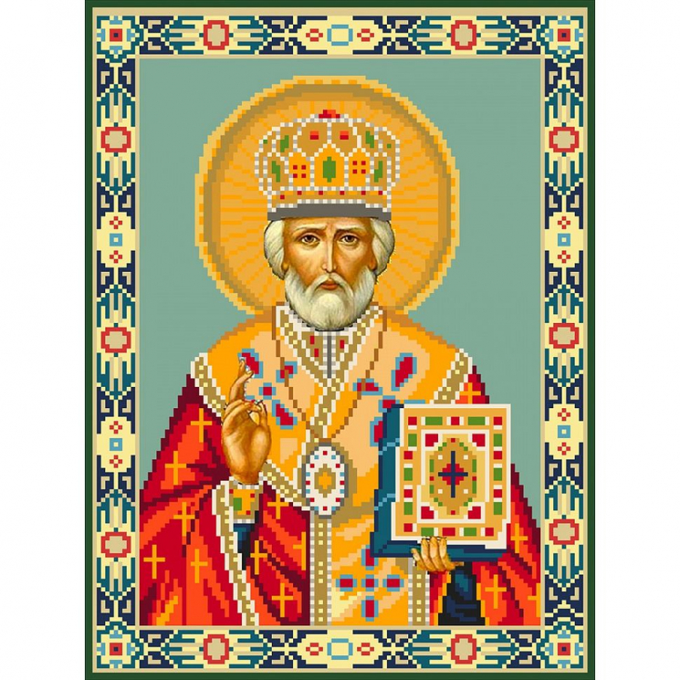 Картины мозаикой Molly арт.KM0292 Николай Чудотворец 30х40 см