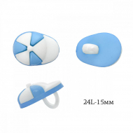 Пуговицы пластик Кепка TBY.P-2124 цв.11 синий 24L-15мм, на ножке, 50 шт