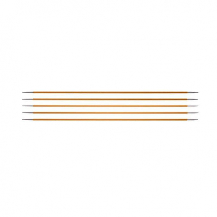 47032 Knit Pro Спицы чулочные для вязания Zing 2,25мм/20см, алюминий, 5шт