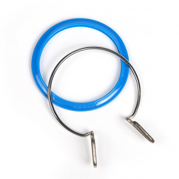 Пяльцы NURGE пружинные для вышивания и штопки, цв. синий арт.NUR.160-3 ?58мм толщина 2,6