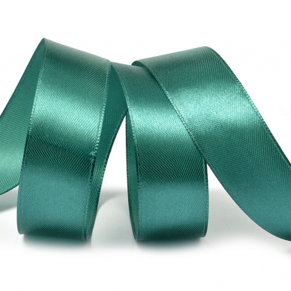 Лента атласная 25мм цв.3045 изумрудный IDEAL уп.27,4 м