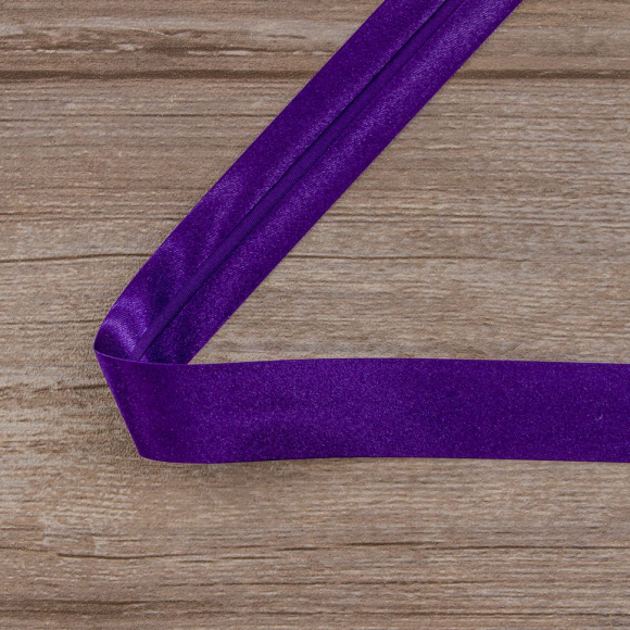 19848_Косая бейка атласная 30 мм, 25 м, цвет 39, фиолетовый