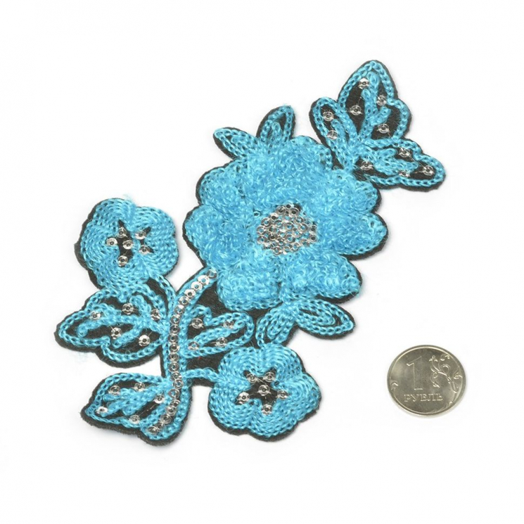 Аппликации MAGIC HOBBY арт. MG-R1734.3 цв.3 голубой 7,5х13,5 см 5 шт