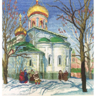 Набор для вышивания МАРЬЯ ИСКУСНИЦА арт.02.010.22 Февраль 25х25 см