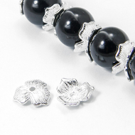 Шапочки для Бусин (B-EA11600) арт.МБ.УТ10384 цв.серебро 11х2,5 мм 30шт