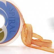 24028_Лента с рисунком клетка SAFISA, 10 мм, 25 м, цвет 61, оранжевый