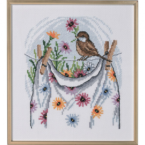 Набор для вышивания PERMIN арт.90-0411 Летняя стирка 33х37 см