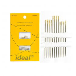 Иглы швейные ручные IDEAL арт.ID-003/ HN-07 (0340-0003) набор для слабовидящих уп.12 игл
