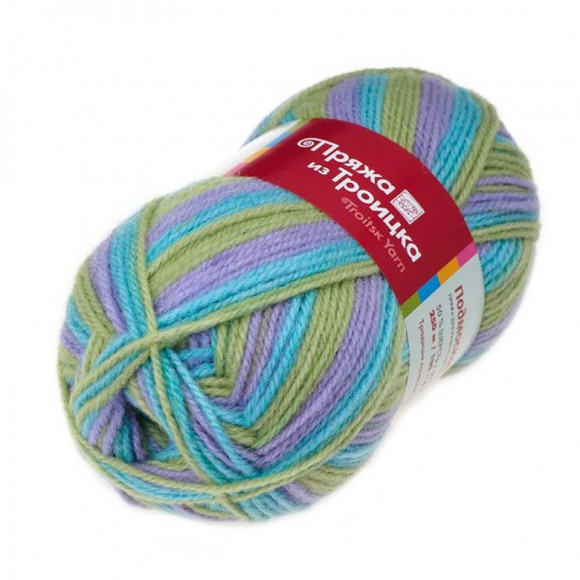 Пряжа для вязания ТРО Подмосковная (50% шерсть, 50% акрил) 10х100г/250м цв.принт 7240