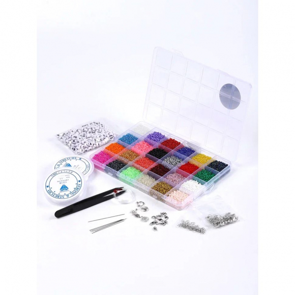 Набор бисера и бусин MAGIC 4 HOBBY арт. MG.N24.4 цв.ассорти 24 вида и аксессуары