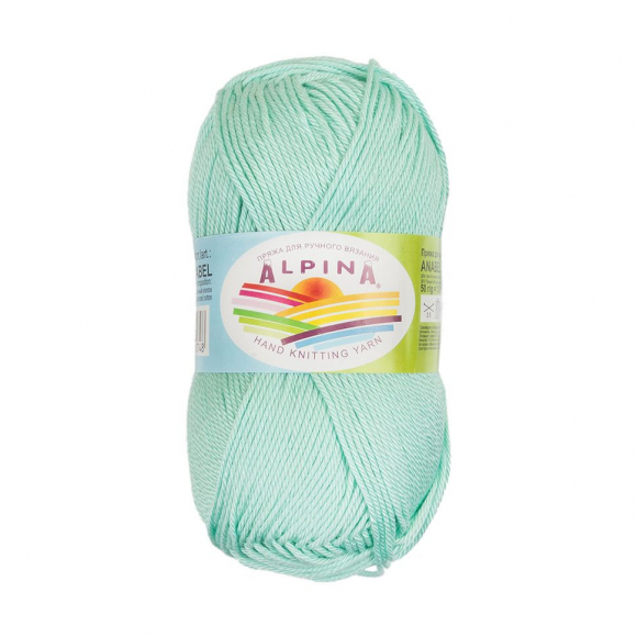 Пряжа ALPINA ANABEL (100% мерсеризованный хлопок) 10х50г/120м цв.137 св.бирюзовый