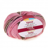 Пряжа для вязания ТРО Кроха (20% шерсть, 80% акрил) 10х50г/135м цв.принт 7074