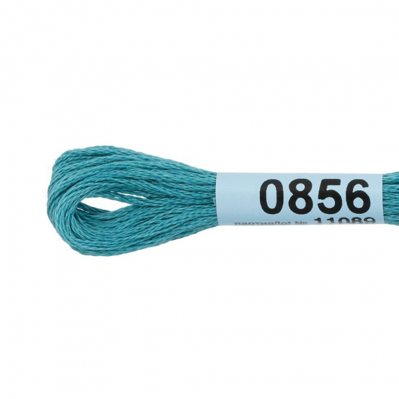 Нитки для вышивания Gamma мулине (0820-3070) 100% хлопок 24 x 8 м цв.0856 морская волна