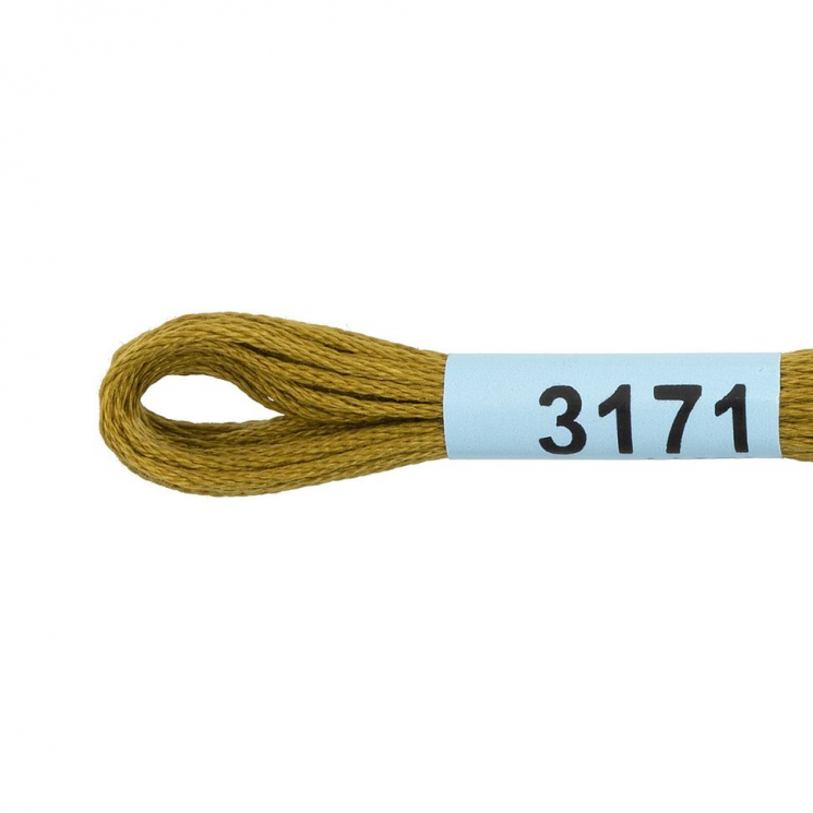 Нитки для вышивания Gamma мулине (3071-3172) 100% хлопок 24 x 8 м цв.3171 св.св.хаки