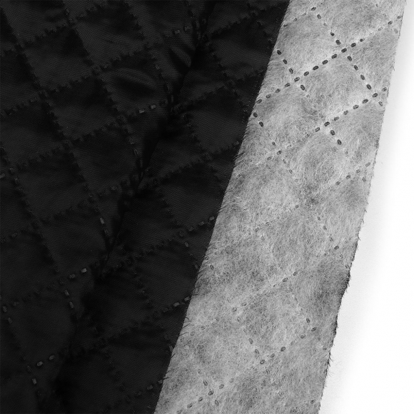 Термостежка Подкладка НАРЕЗКА арт.РАД.65960 170Т №0124/3070 рис.№4-1 клетка 2см цв.черный Синтепон 100г/м? шир.150см уп.5м