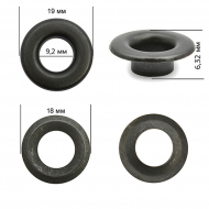 Люверсы сталь New Star №24 (? 9,2мм, h 6,32мм) цв. оксид уп. 1000шт