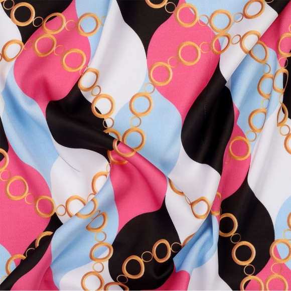 Ткань шелк Армани креп 90 г/м? 97% полиэстер, 3% лайкра шир.148 см арт.T.0655.5 цв.05 розовый рул.25м