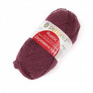 Пряжа для вязания ПЕХ Деревенская (100% полугрубая шерсть) 10х100г/250м цв.191 ежевика