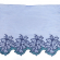 Кружево вышивка на сетке KRUZHEVO арт.TBY.OG86 шир.275мм цв.синий,левая уп.6,5м