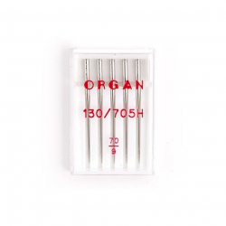 Иглы для бытовых швейных машин ORGAN универсальные №70, уп.5 игл