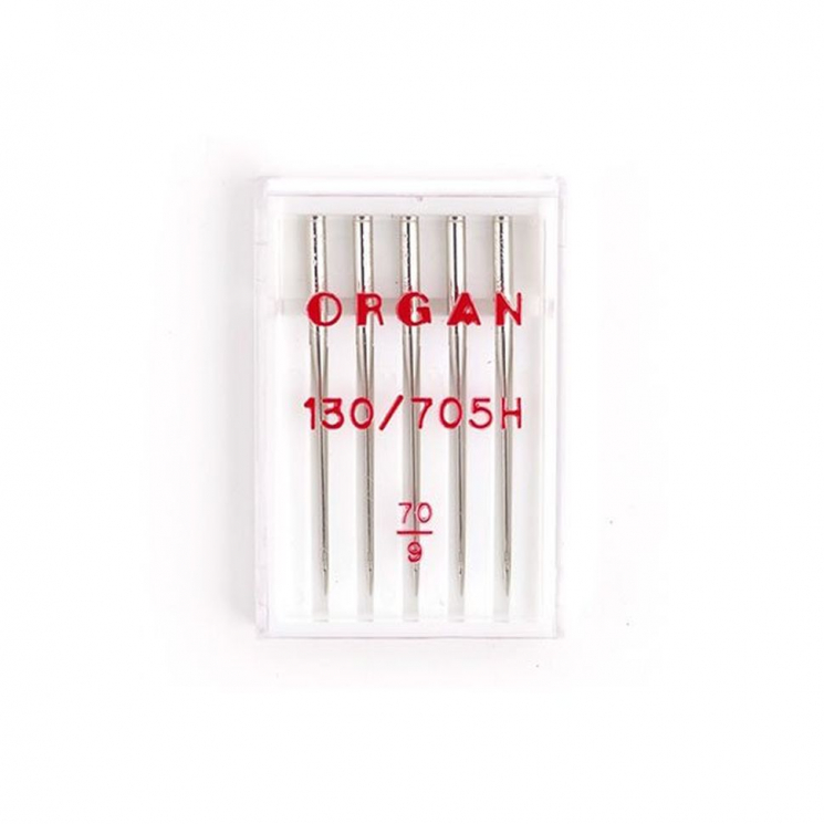 Иглы для бытовых швейных машин ORGAN универсальные №70, уп.5 игл
