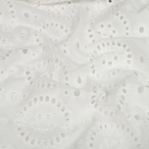 Ткань шитье TBY-Y931-01 100г/м2 100% хлопок шир.150см цв.белый уп.3м