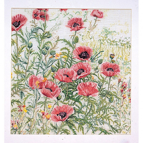 Набор для вышивания THEA GOUVERNEUR арт.2061 Розовые маки 45х47 см