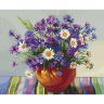 Картины мозаикой Molly арт.KM0246 Бузин. Васильки (40 цветов) 40х50 см